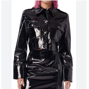 Lita by ciara patent leather jacket